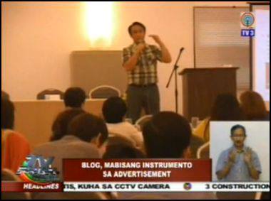 Omeng Fallarme on Creative Blogging as featured on local news ABS CBN Regional TV Patrol